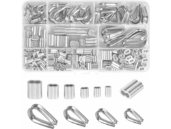 Kit De 225 Piezas De Cables De Acero Inoxidable, Ojales Y Mangueras De Aluminio Con Engaste M1.2-m5 Para Acoplamientos.