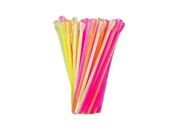100 Pajitas Desechables Con Cuchara De Plástico Coloridas Para Batidos Y Bebidas Congeladas 300 Piezas