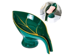 2026-plato De Jabón Para Ducha Cocina Baño Con Diseño De Hoja Creativo 45° Inclinación Verde