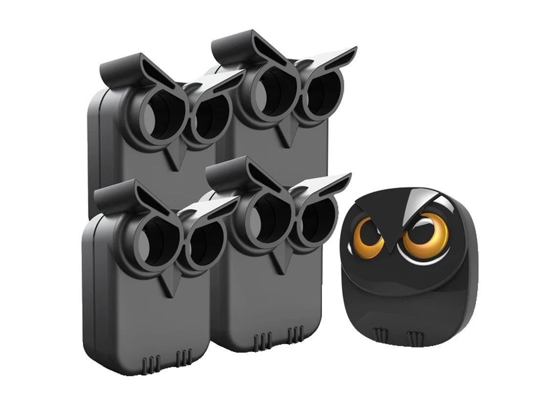 Alarma de seguridad inalámbrica con detector de movimiento PIR impermeable (Kit de 4) con enchufe europeo