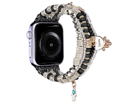 Correa para Smartwatch con cuentas estilo bosque para Apple Watch Ultra 49mm y Watch Ultra 2 49mm / Series 9 y 8 y 7 45 mm / SE 3 y SE 2 y 6 y SE y
