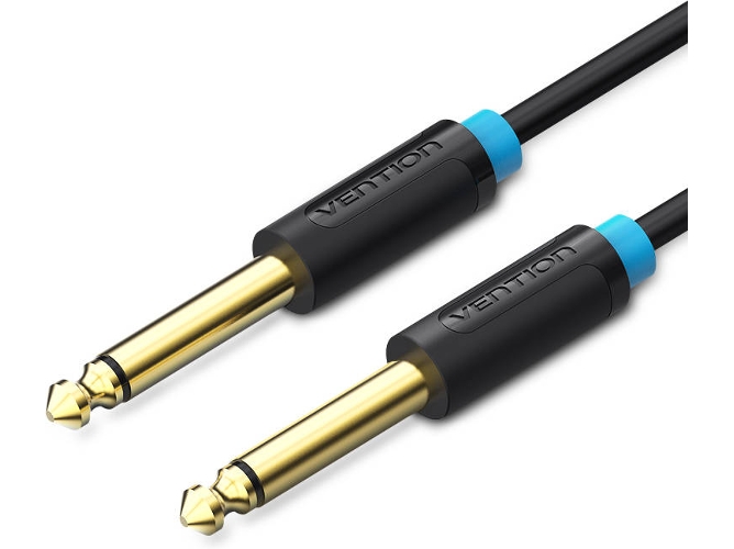 Cable de audio VENTION Jack 6.5mm Mono Macho de 3 m - negro