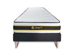 Canapé de Matrimonio Flexy Altura SLEEPFIT Espuma con memoria Negro (90x200)