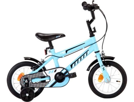 Bicicleta Infantil Vidaxl negro y azul edad 2 12