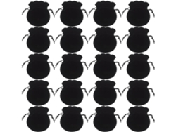 Paquete De 100 Bolsitas Negras Con Cordón Para Joyas O Regalos De Fiesta.