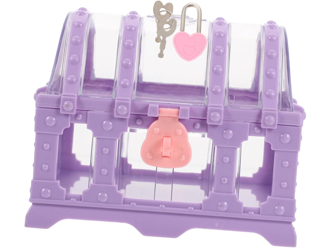 Baú Do Tesouro Vintage Para Meninos E Meninas Com Cadeado, Caixa Pequena Para Guardar Brinquedos