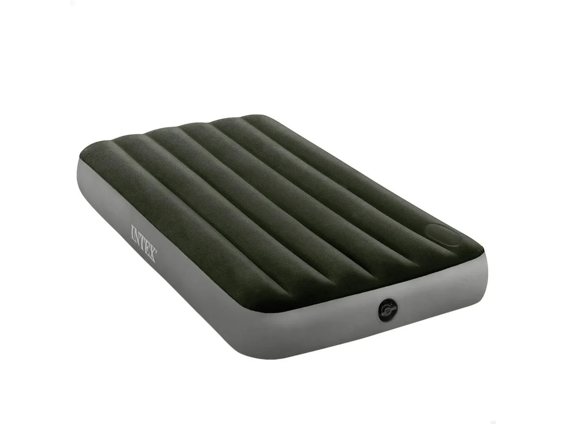 Colchón hinchable 1 plaza con bomba de pie Fiber-Tech Downy INTEX