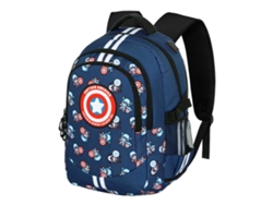 Marvel Capitán América Brave Mochila Running PLUS, Azul KARACTERMANIA