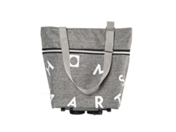 Carrito de la compra plegable y práctico con estructura robusta y ruedas giratorias. Color: Gris espacial. GOKOCO (talla M)