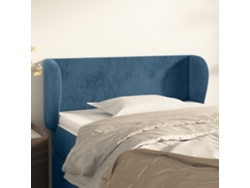 Cabecero De Terciopelo Azul Oscuro 93x23x78/88 Cm
