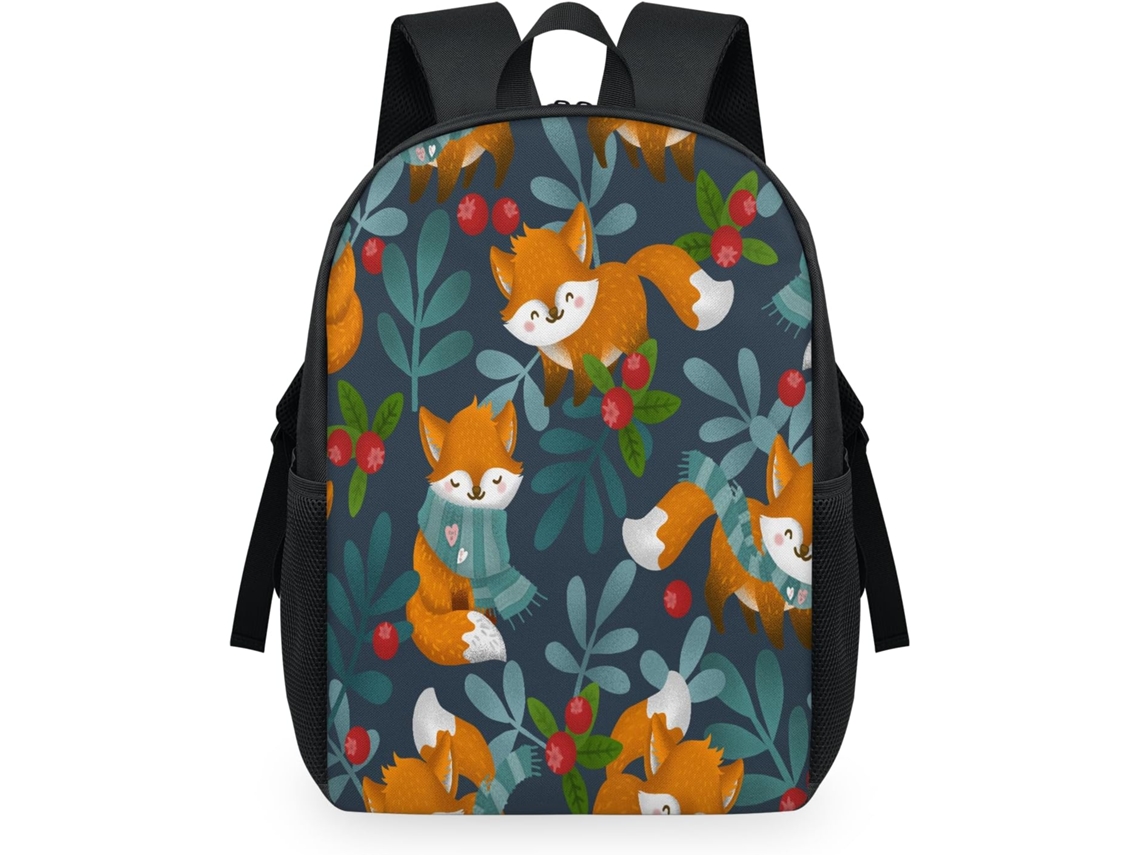 Mochila Tropicallife Berry Fox Para Niños Niñas Hombres Mujeres Divertida Mochila Multiusos Forma Zorro Esc
