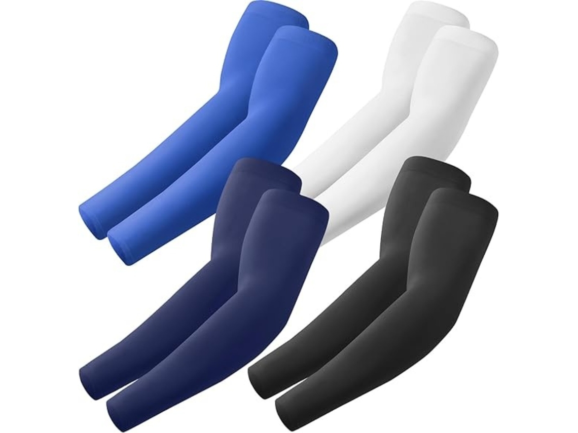 Mangas Para Brazo Exteriores 4 Pares - Protección Uv, Efecto Refrescante Y Compresión En Poliéster Transpirable Que Absorbe La Humedad