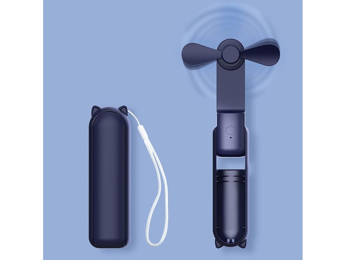 Mini Ventilador Plegable Portátil Con Batería Externa, 3 Velocidades, Para Viajes Al Aire Libre Y Envío Gratis A Mujer