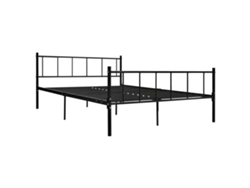 Maison Exclusive - Estructura De Cama Sin Colchón Metal Negro 180x200 Cm