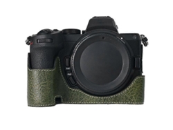 Funda protectora de piel sintética con textura de lichi y gran abertura compatible con Nikon Z 5 / Z 6 II / Z 7 II