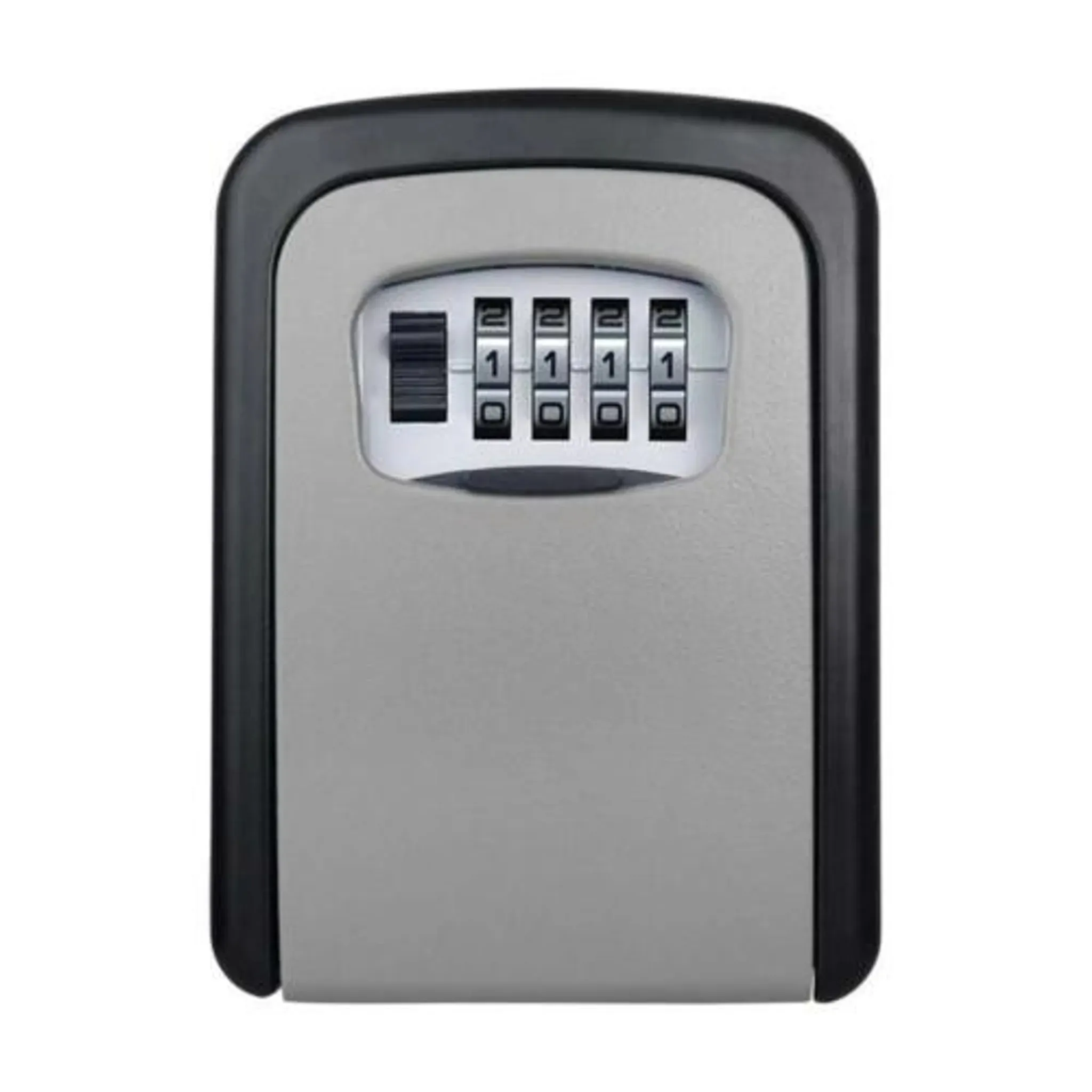 Caja fuerte para llaves de pared, robusta caja de aleación de aluminio con combinación segura personalizable para uso en exteriores, gran espacio