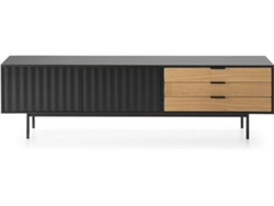 Mueble TV BAZAR MONDIALE Sierra (Negro - MDF - 180x40x52 cm)