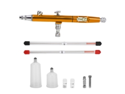Aerógrafo De 0,3 Mm, 20/40 Cc, Ajuste Externo, Kit De Pintura Diy, Color Dorado.