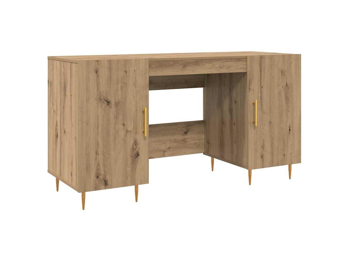 Mesa Artesanal de Roble 140x50x75 cm Madera Procesada MAISON EXCLUSIVE