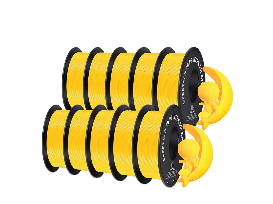 Filamento PLA para impresora 3D, duradero y ecológico, compatible con impresoras FDM, amarillo OEM
