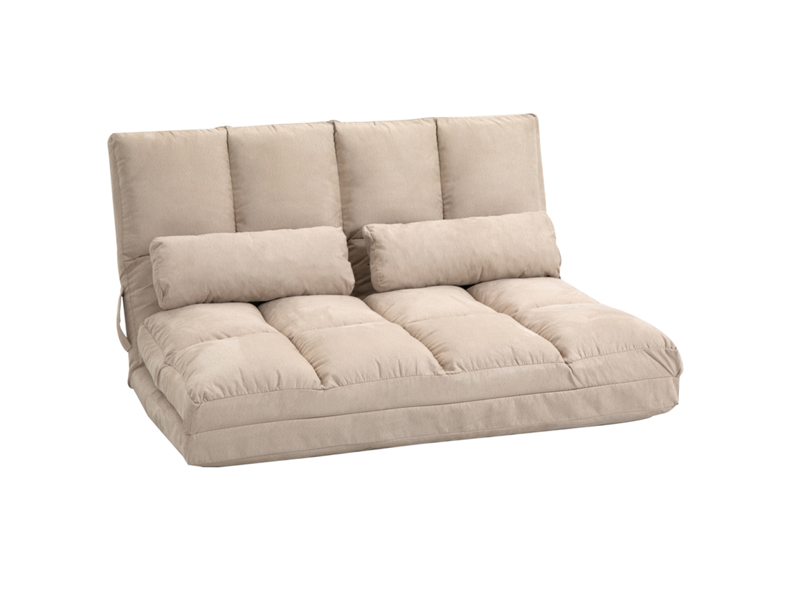 Sofá Cama Plegable Con Colchón Adicional - Sillón Convertible - Respaldo Ajustable En 14 Posiciones - 2 Cojines