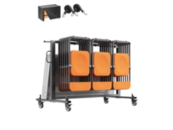 Carrito plegable Succebuy de 180 kg con ruedas para 42 sillas y 12 mesas, color negro