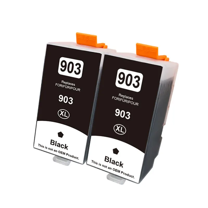2 Cartuchos De Tinta Negra N.° 903 Xl Para Hp 903xl Hp903 Para Impresoras Hp Officejet Pro 6950, 6960, 6963, 6964, 6965, 6966, 6968 Y 6970