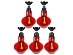 5pcs Bebederos Automáticos Para Pollos Tazas De Agua Bowls (bandeja De Agua Fija Con Tornillo)