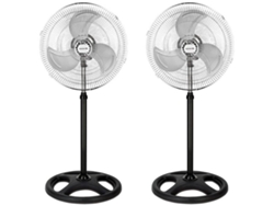 Pack de ventiladores de pie 18" pulgadas y 80w, 3 velocidades y silencioso