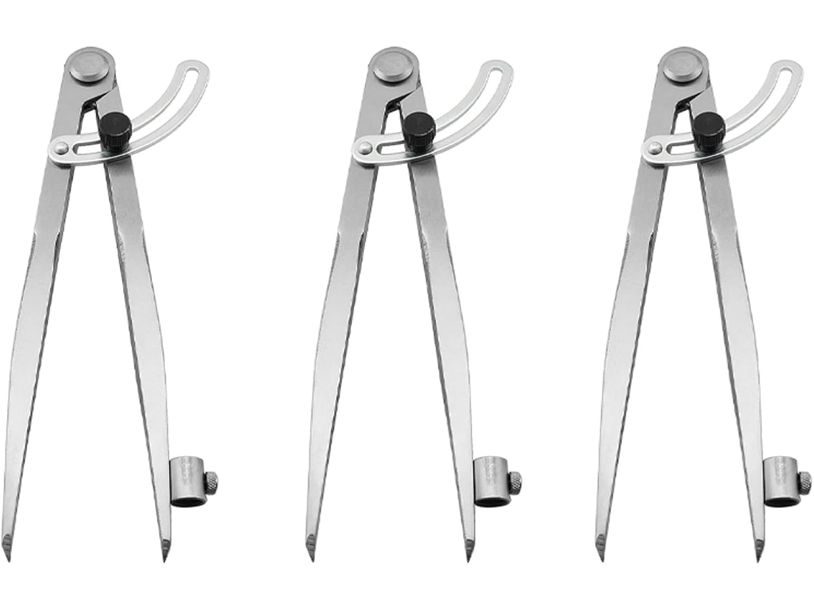 Compás De Precisión Con Divisor De Alas 3x De 8 Pulgadas Con Soporte Para Lápiz
