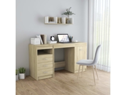Escritorio de madera de ingeniería roble Sonoma 140x50x76 cm