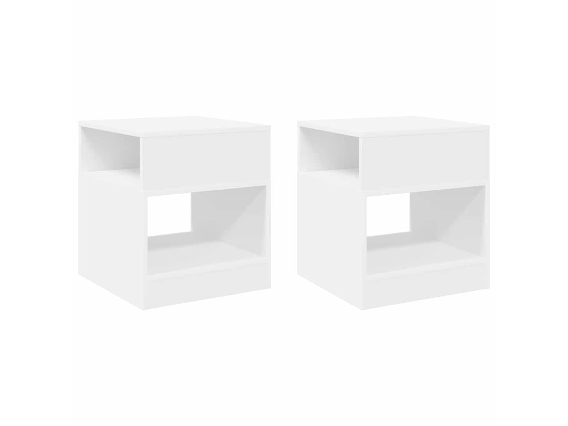 Maison Exclusive - Mesa Auxiliar 2 Pcs 40,5 X 40 X 45 Cm Madera De Ingeniería