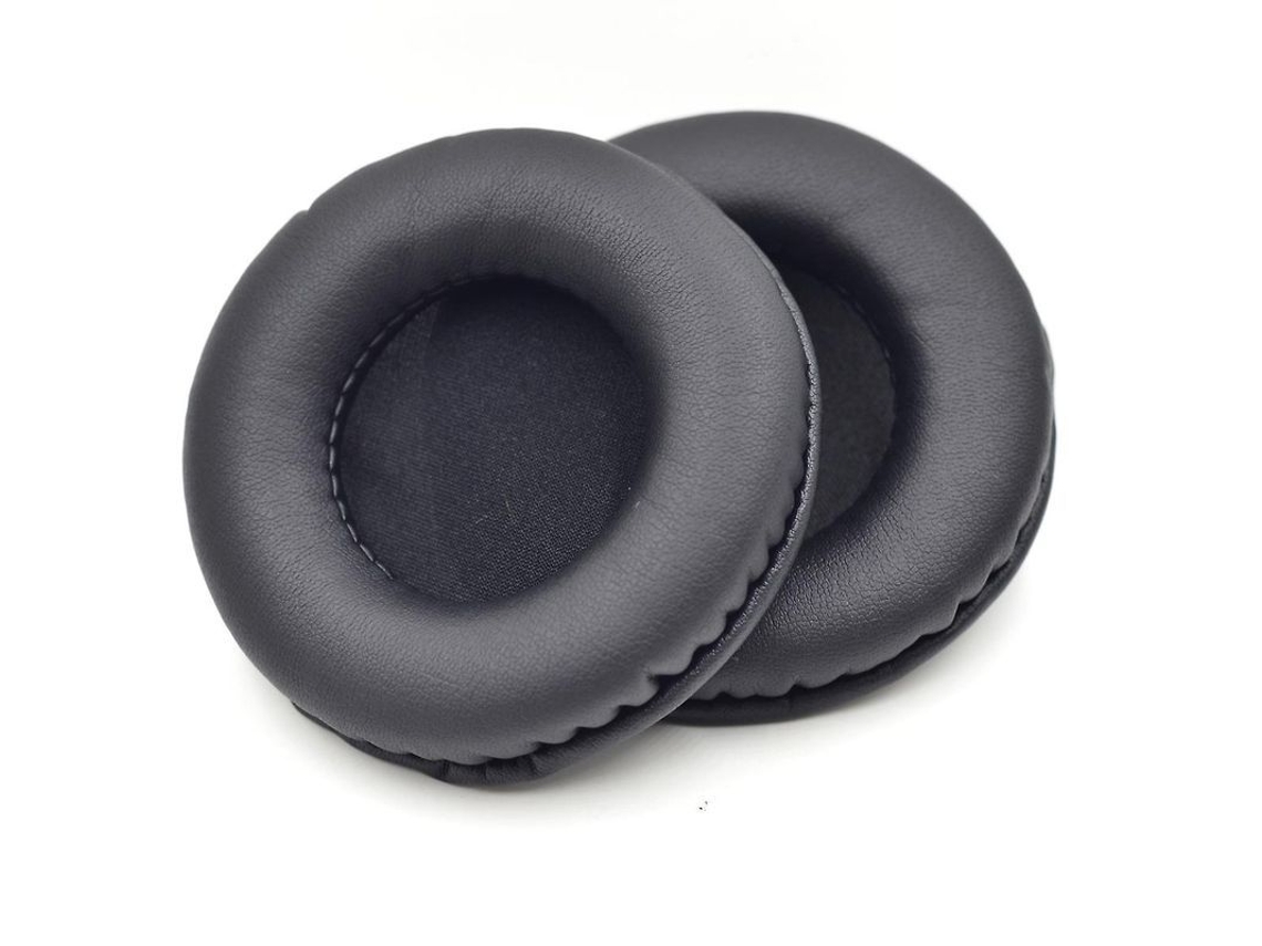 1 Par De Almohadillas De Repuesto Compatibles Con Pioneer Hdj1000, Hdj2000 Y Hdj1500 - Piel Sintética Negra, 90 Mm De Diámetro.