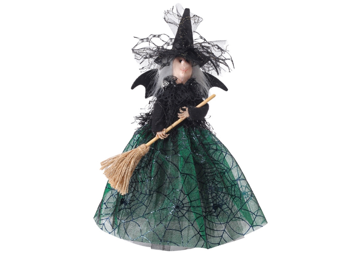 Bruja Con Falda De Telaraña, Adorno De Escritorio, Decoración Para Fiesta De Halloween, Casa Embrujada