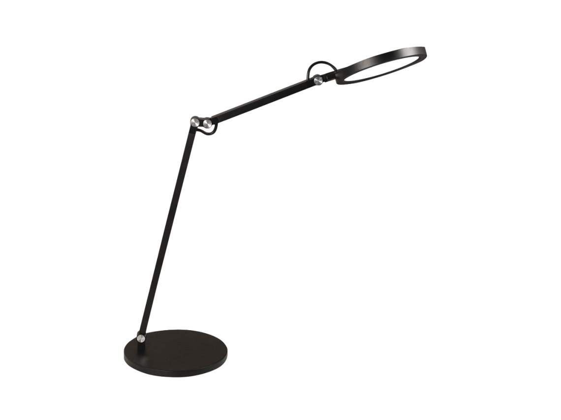 Lámpara de mesa ajustable Regina Fabas Luce, LED táctil integrado, 9 W, color negro, con atenuación CCT (3000k, 4000k, 5000k, 6000k)