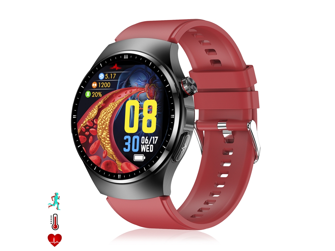 Smartwatch Tk25. ECG, glucosa en sangre, ácido úrico y lípidos, IMC, grasa corporal, temperatura, O2 y voltaje.