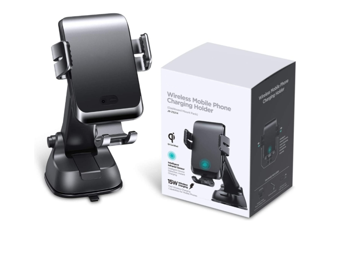 Cargador Carro Sem Fio Painel Pára Brisas Yizhood Negro