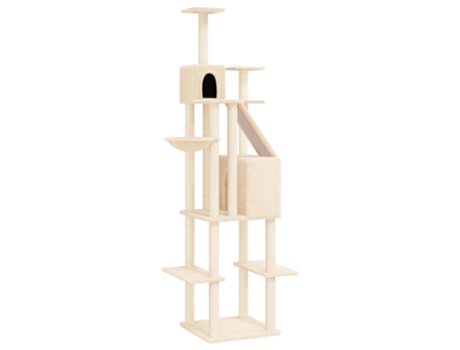 Rascador Para Gatos VIDAXL Con Postes De Sisal Color Crema 201 cm