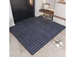 Rebe-tapete Antideslizante Para Entrada Interior Y Exterior Gris Oscuro 80x100 Cm Lavable Microfibra Para Cocina, Dormitorio, Garaje