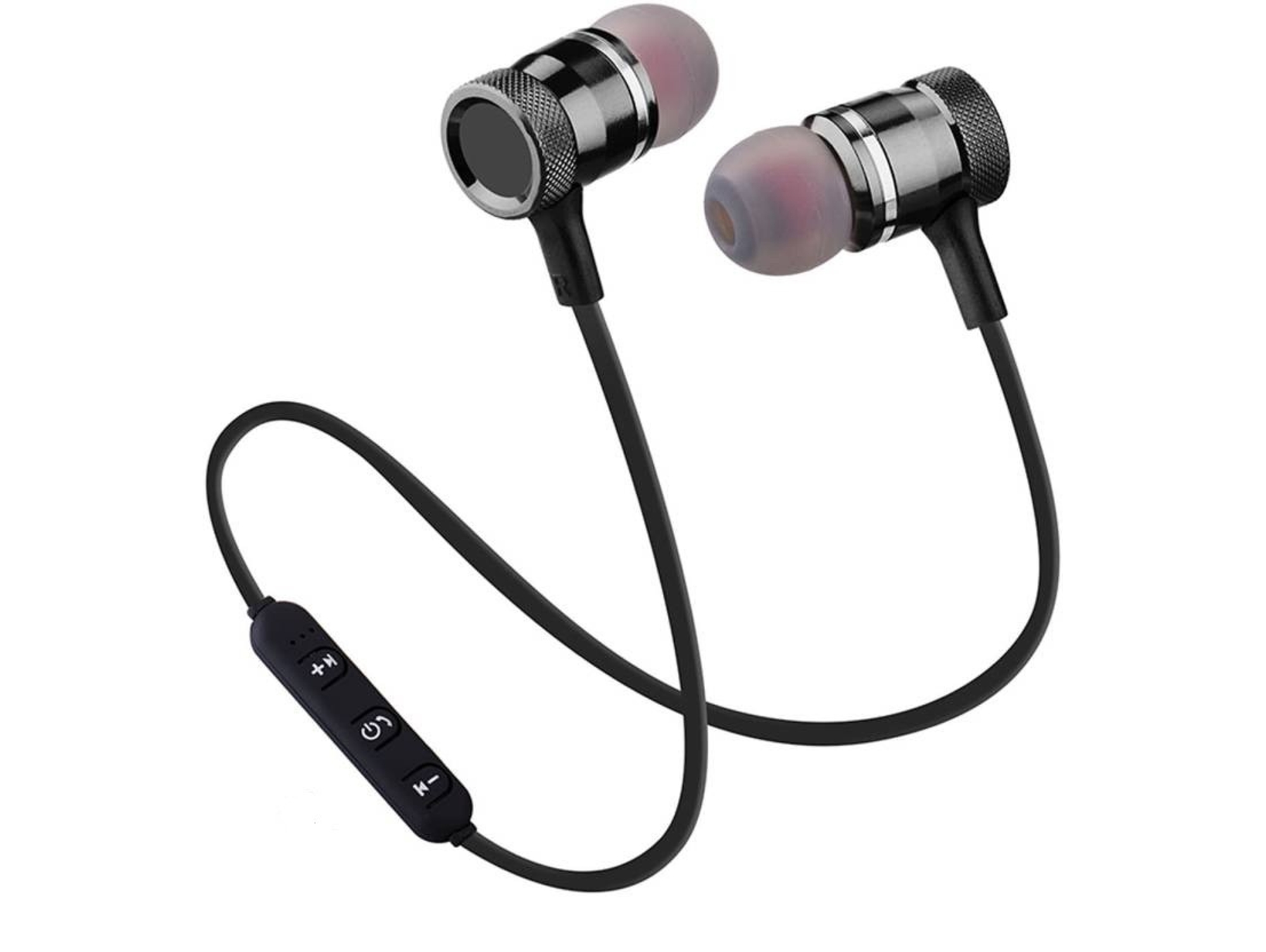 Auriculares Bluetooth Goeik Magnéticos (In Ear - Micrófono - Negro)