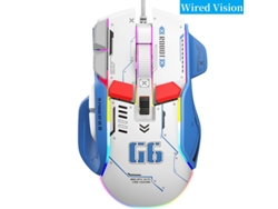Ratón Mecánico Para Juegos Con Retroiluminación Rgb (azul Con Cable)