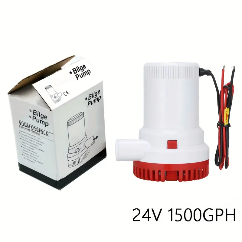 Bomba De Agua Sumergible Marina Eléctrica De 1500 Gph Y 24 V, Chrui