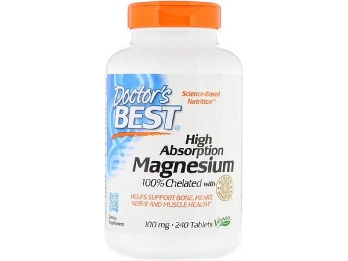 Té DOCTOR'S BEST Magnésio De Alta Absorção (240 tabletes)