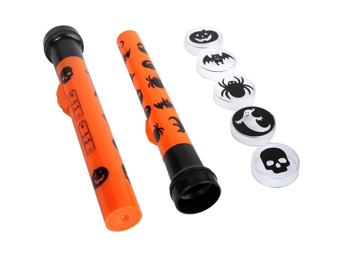 Linterna Proyector De Halloween, Paquete De 2 + 10 Capas Espeluznantes - Accesorios Para Fiestas De Halloween