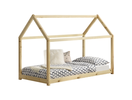 Estructura de Cama Infantil [EN.CASA] (Beige - Madera - 70x140cm)