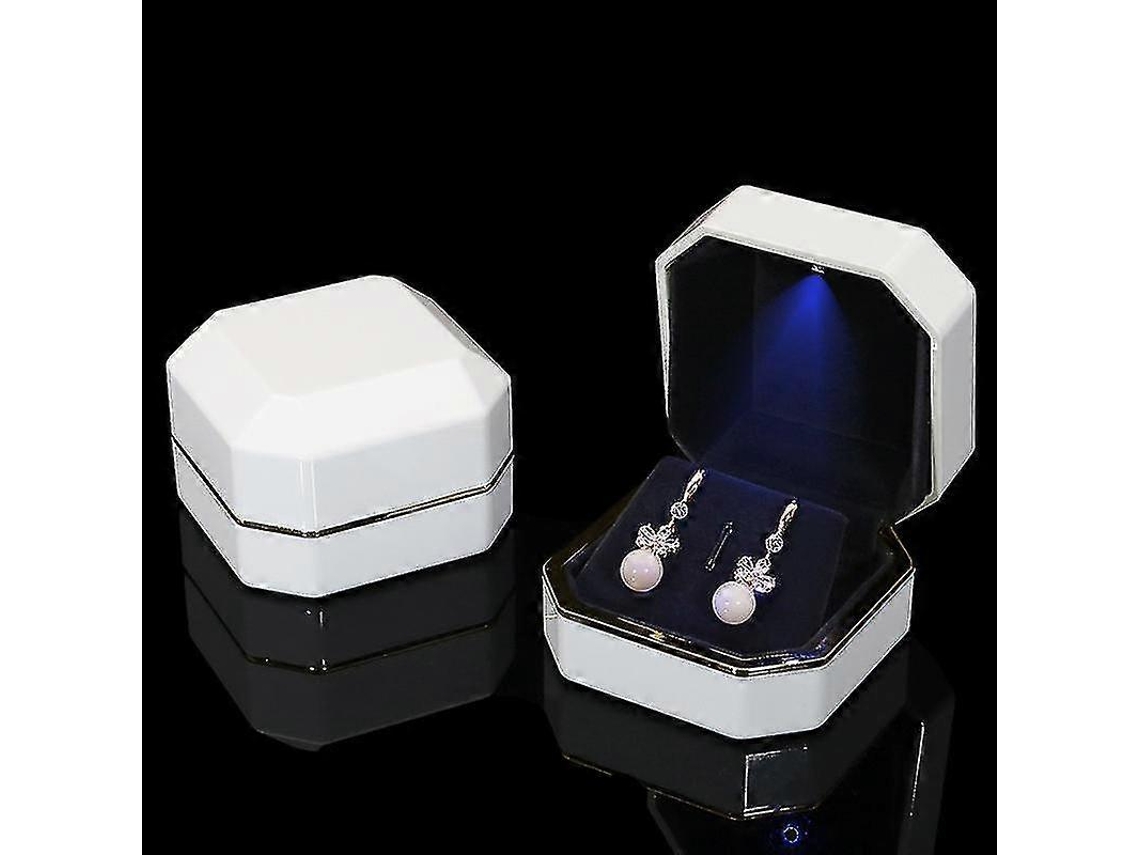 Caja para anillos con LED, expositor de anillos, joyero, caja para colgantes y collares. Hengjian
