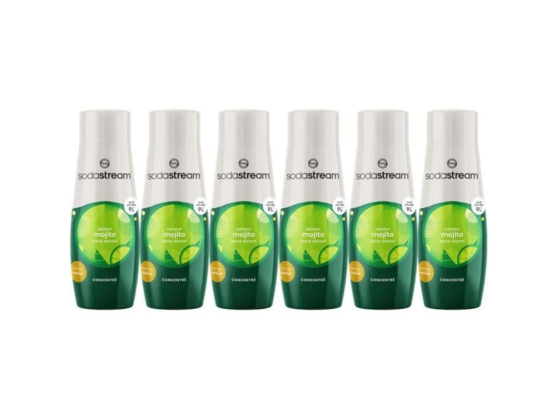 Concentrados Sodastream Pack de 6 Concentrados de Mojito Sin Alcohol (Hasta 54 l de Bebidas, 440 ml)
