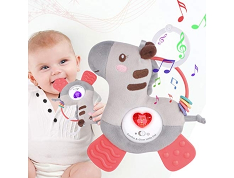 Juguetes musicales para la dentición del bebé, sin BPA Juguete de felpa para la dentición del bebé, cochecito, cama de bebé, una variedad de músi J...