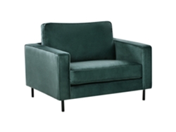 Sillón Beliani Savalen de terciopelo verde, 117x91x87 cm
