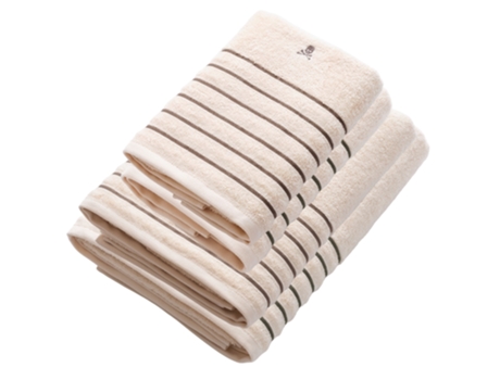 Juego de 4 Toallas de Baño SCALPERS Home 100% Algodón (50x100cm + 90x150cm Beige, Marrón y Verde)